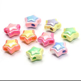 18K Gold Filled Star Beads UV Pentagram Acrylic Beads for Jewelry Making DIY Bracelet Phone Chain Keychain Handmade Accessories, COBD202